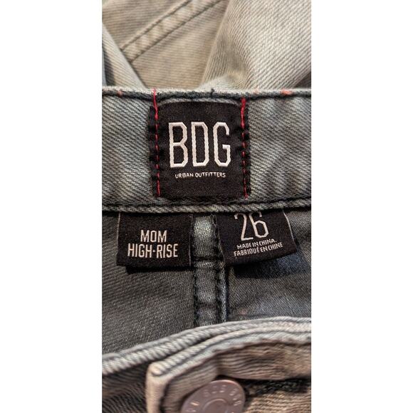 BDG Urban Outfitters sz 26 Mom High Rise denim Jeans blueish green wash B4 - Picture 6 of 6